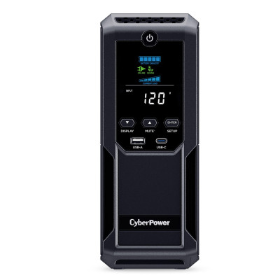 CyberPower CP1350AVRLCD Mini-Tower UPS, UL Rated, Energy Star certified, 12× NEMA 5-15R